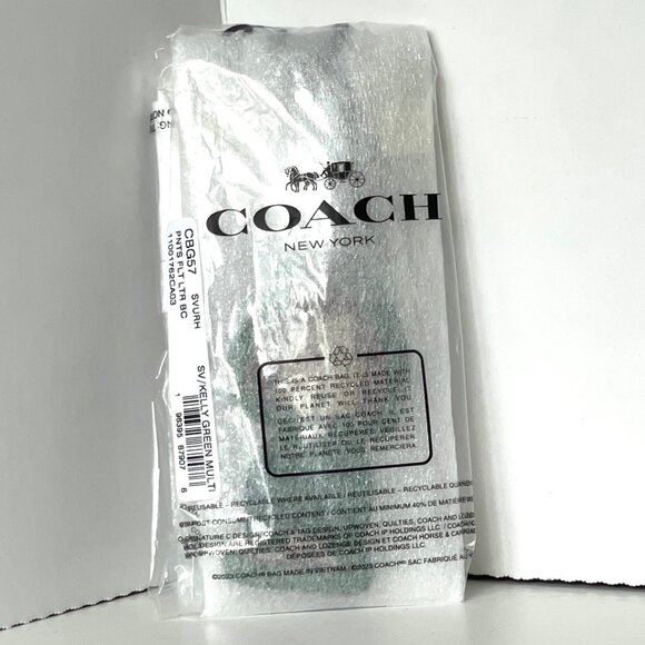 Coach x Peanuts Peppermint Patty Leather Bag Charm Keychain CBG57 Green 2025 - Picture 3 of 9